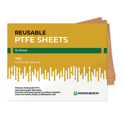 Rosineer® Non Stick PTFE Teflon 12-Sheet Pack, 8" x 6"